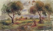 Landscape with Figures at Cagnes renoir